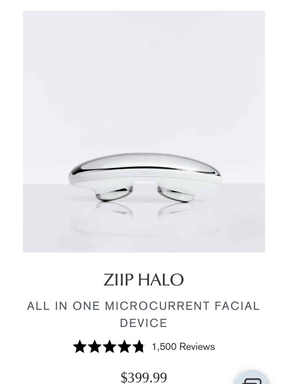 ZIIP halo microcurrent device  - NWT